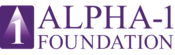 A logo that says "Alpha 1 Foundation" in purple, next to the number "1" under a spotlight