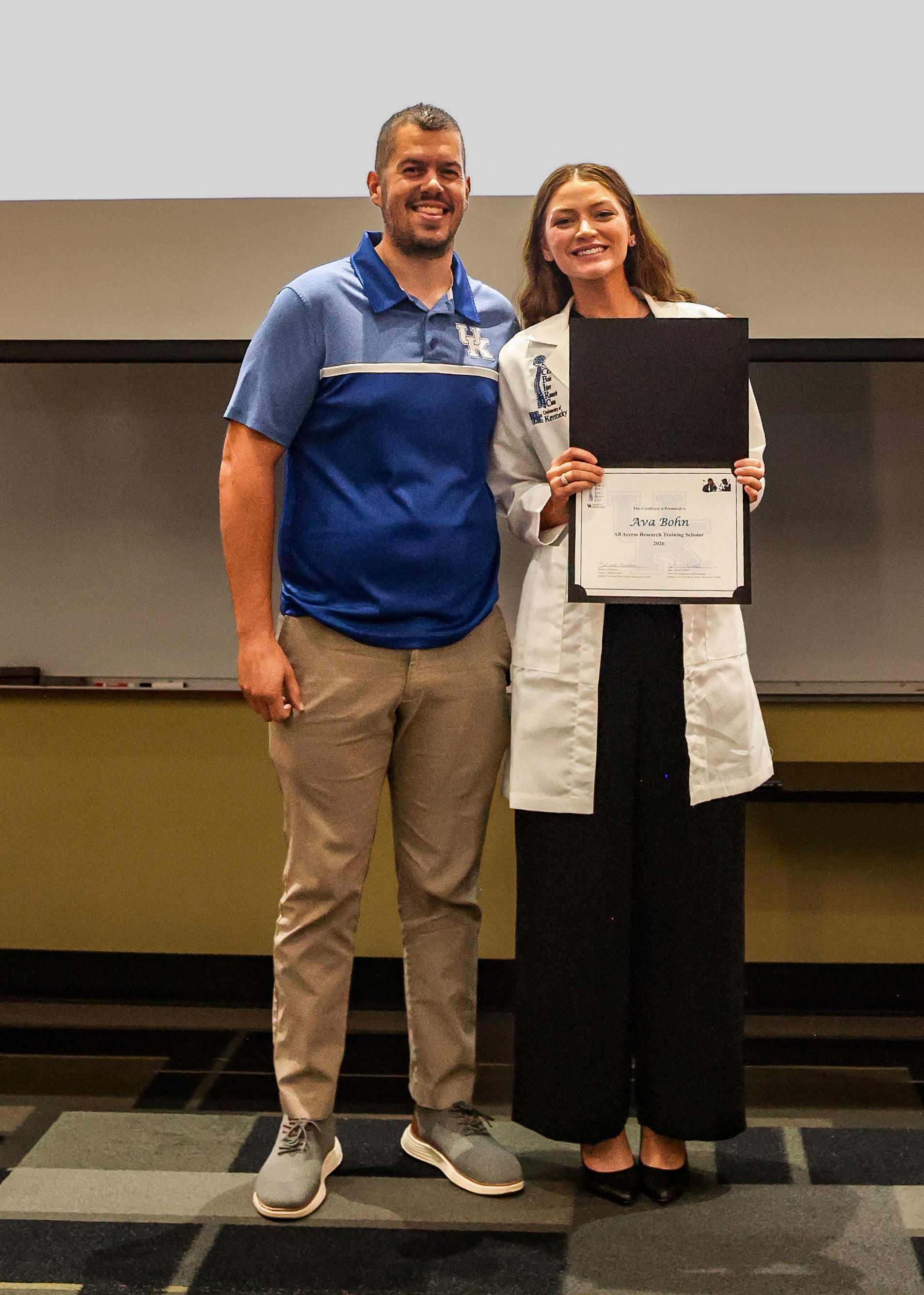 Ava Bohn and mentor Dr. Brad Hubbard during the AARTS 2026 Symposium