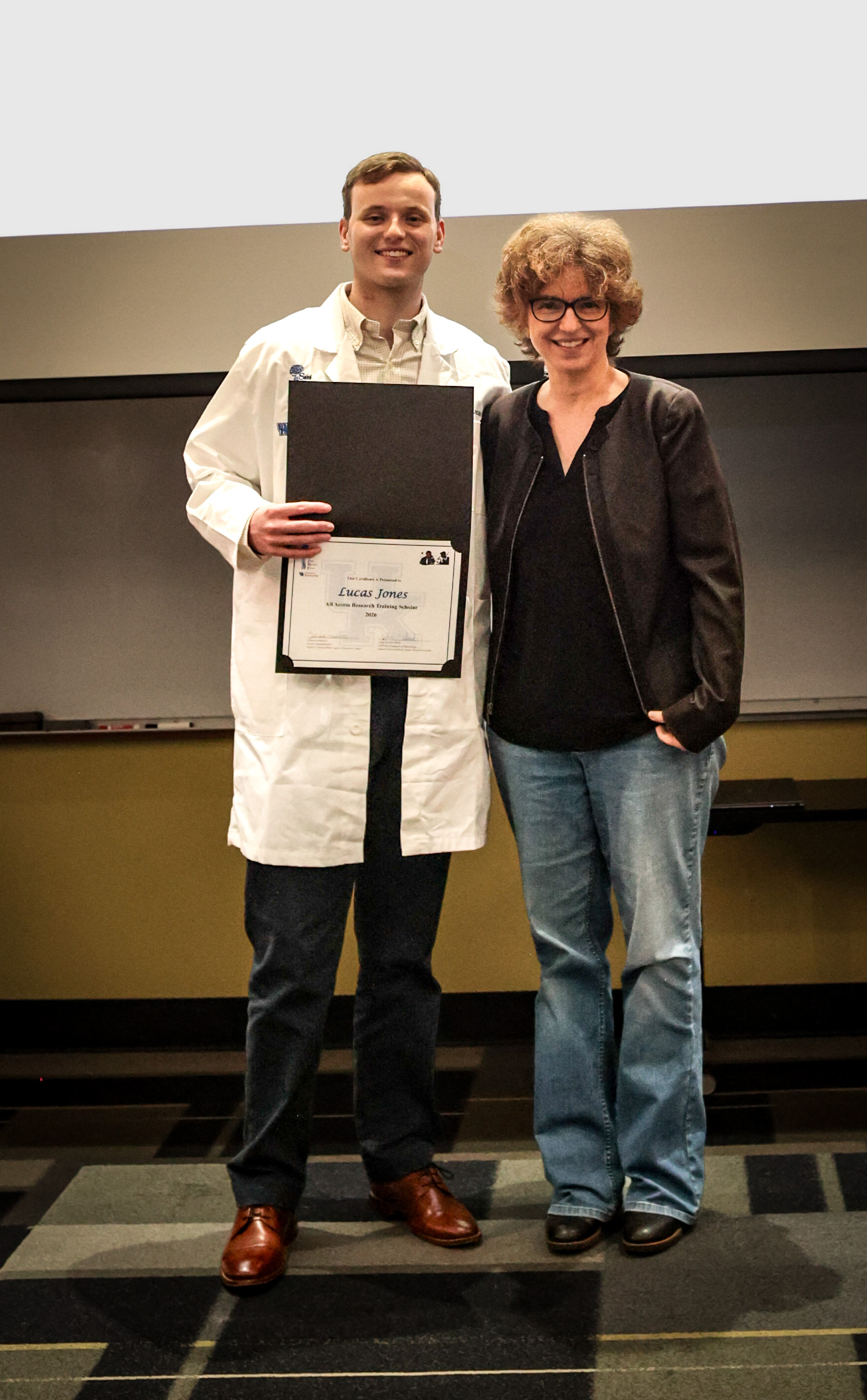 Lucas Jones and mentor, Dr. Paula Monje during the AARTS 2026 Symposium