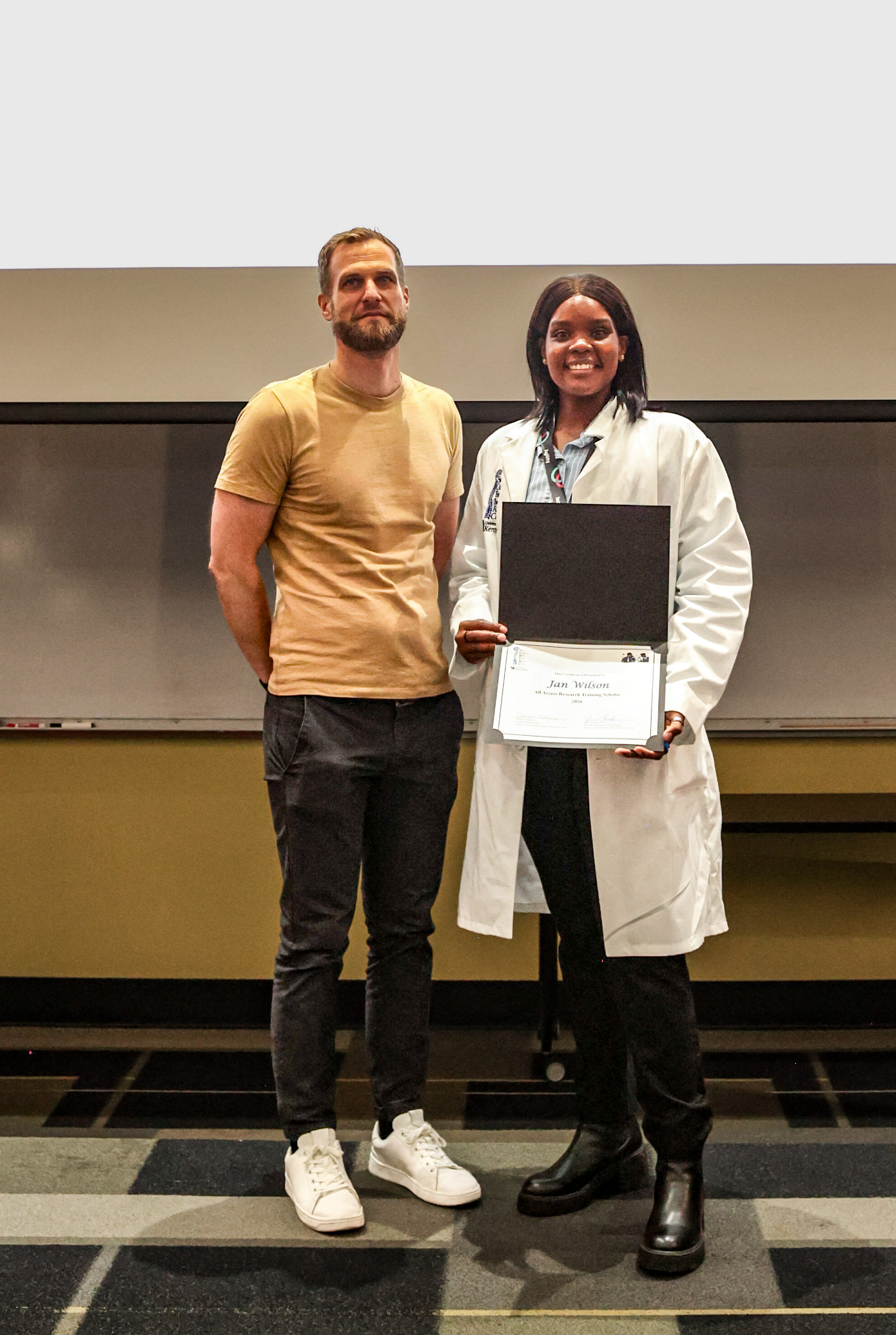 Jan Wilson and mentor, Dr. Jonathan Zuidema during the AARTS 2026 Symposium