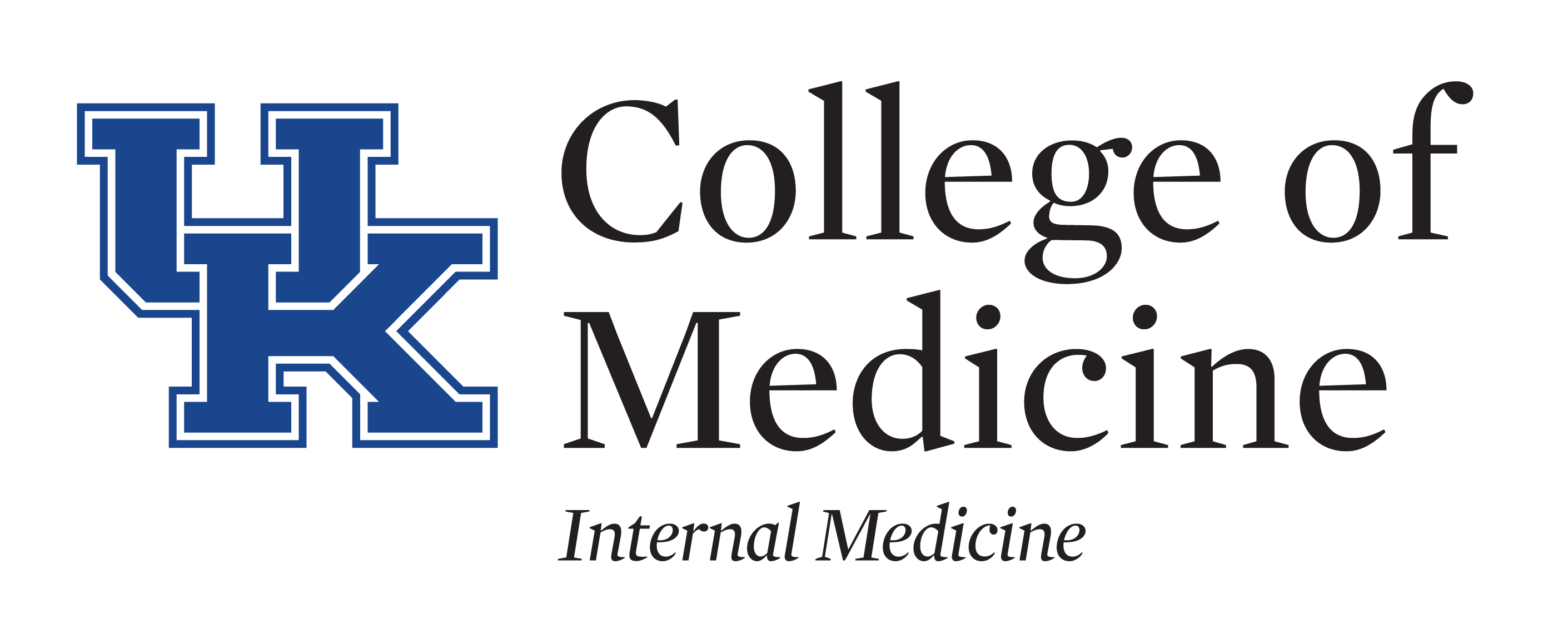 The Internal Medicine logo, which reads "College of Medicine Department of Internal Medicine" next to the UK Logo