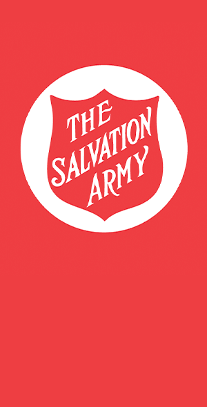 The Salvation Army logo in a white circle against a red background.