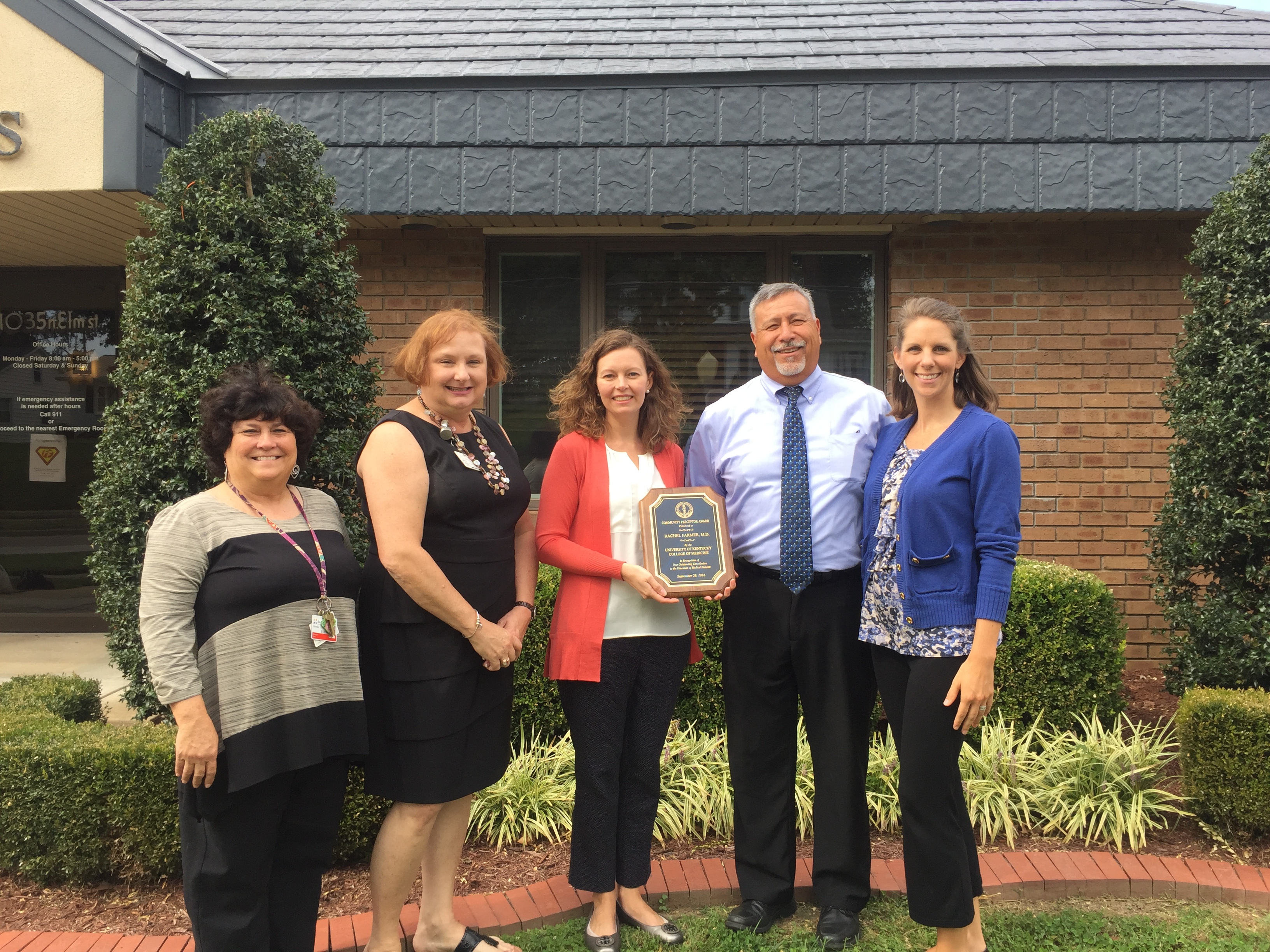 2016 Voluntary Faculty Preceptor award ~ Dr. Rachel Farmer.jpg