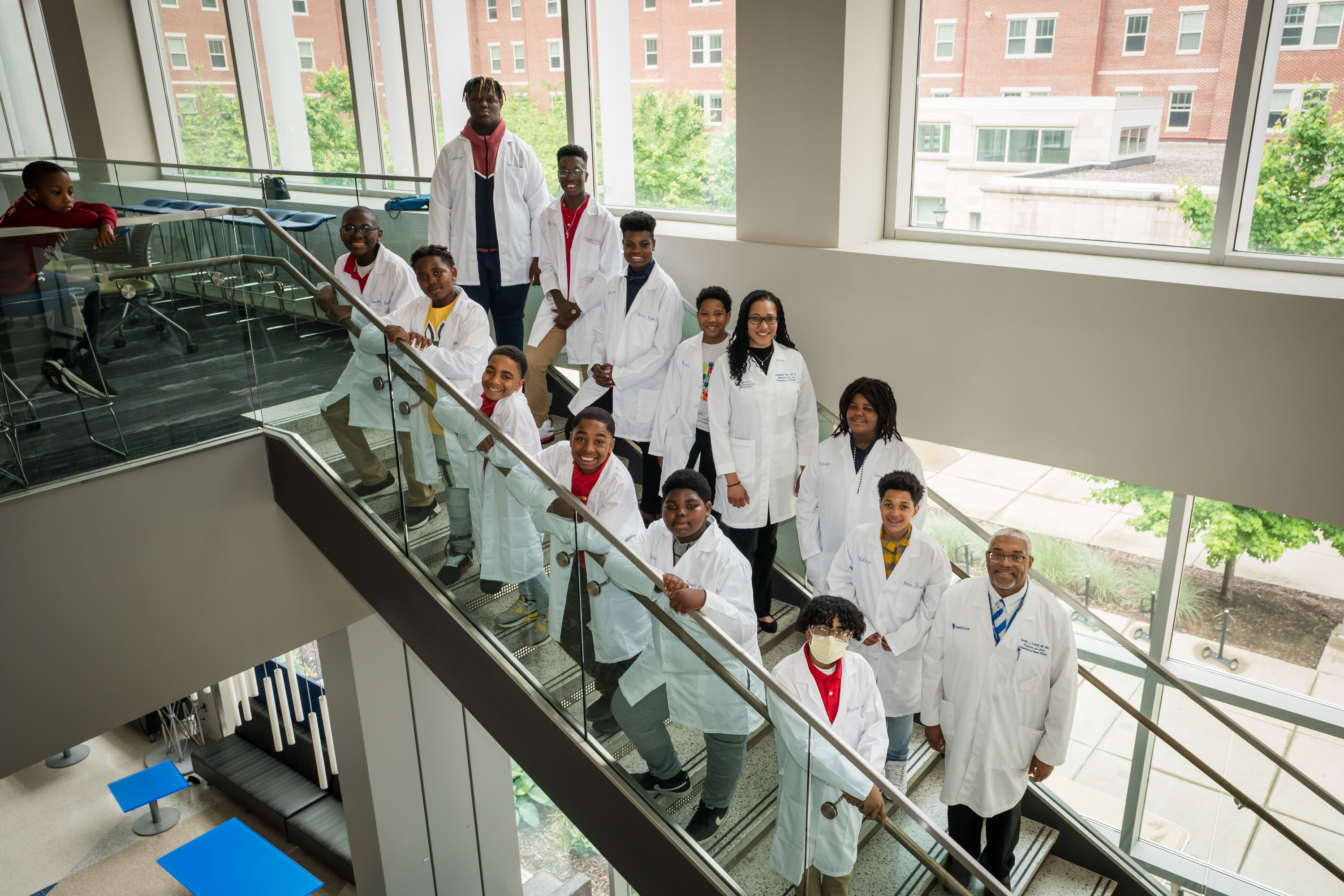 Group photo of Black Boys and Men in Medicine program participants