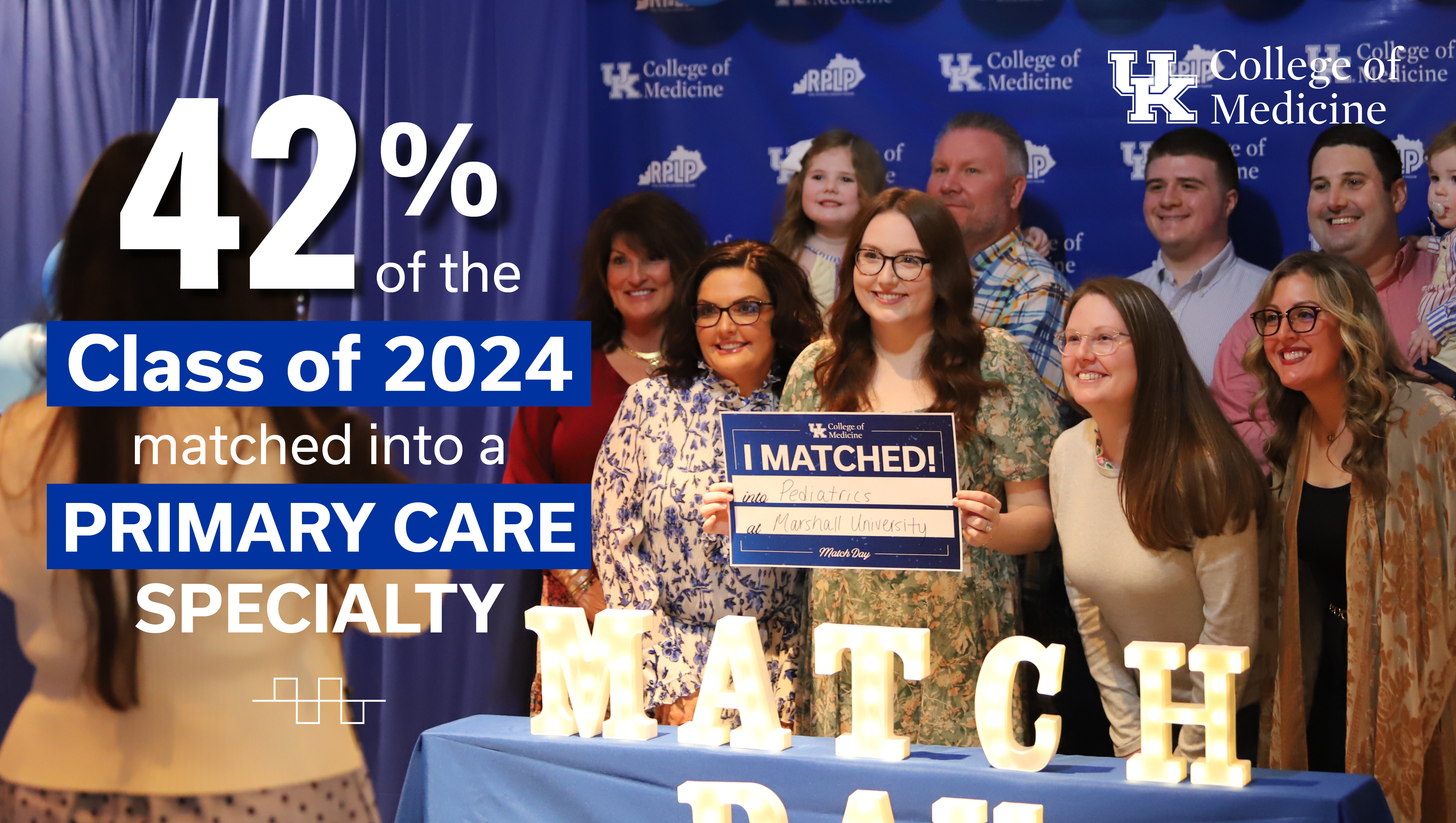 42 percent of the class matched in primary care