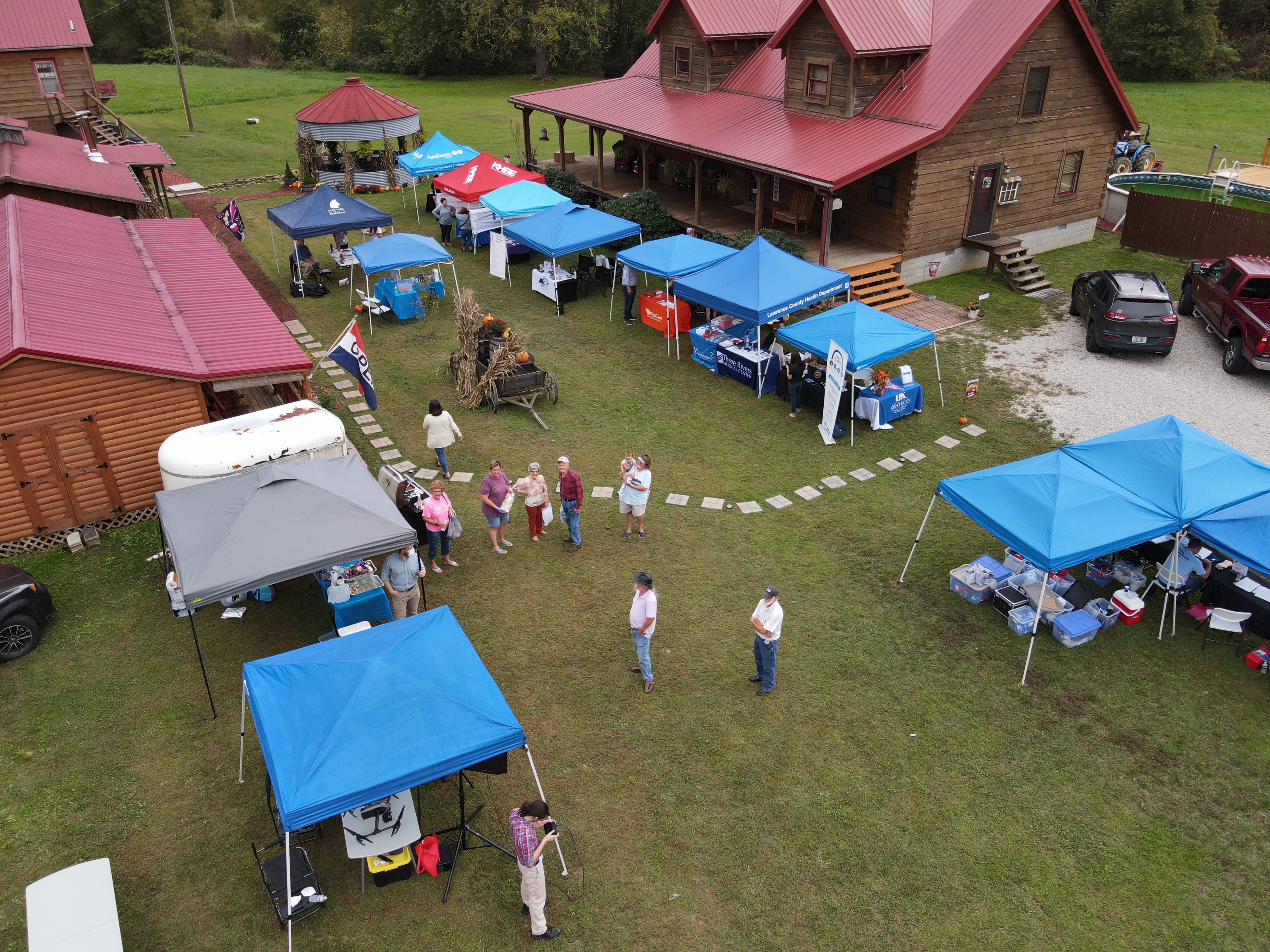 Aerial Drone Photo of Appalachian Community Health Days Event at Savage Farms in Louisa.JPG