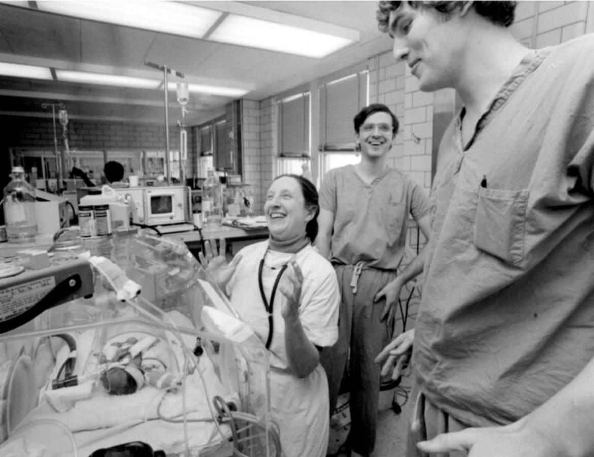Dr. Campbell during residency at Vanderbilt, alongside Dr. Millie Stallman