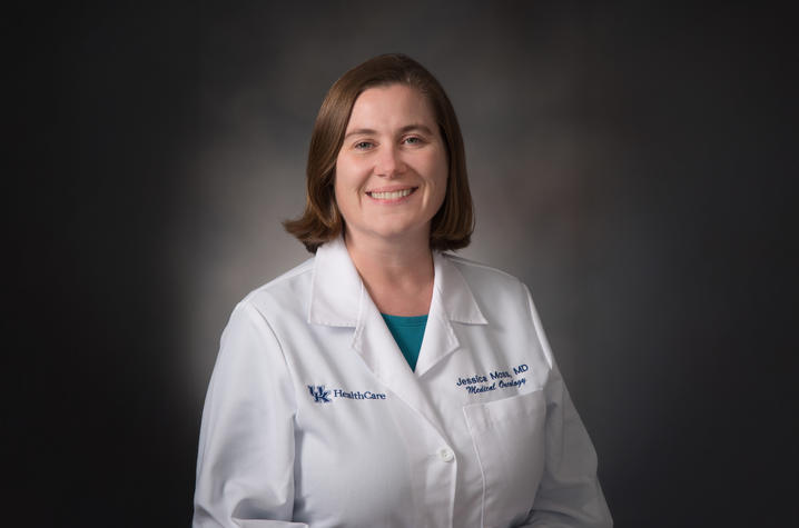 Jessica Moss, M.D., Gary’s oncologist at UK Markey Cancer Center.
