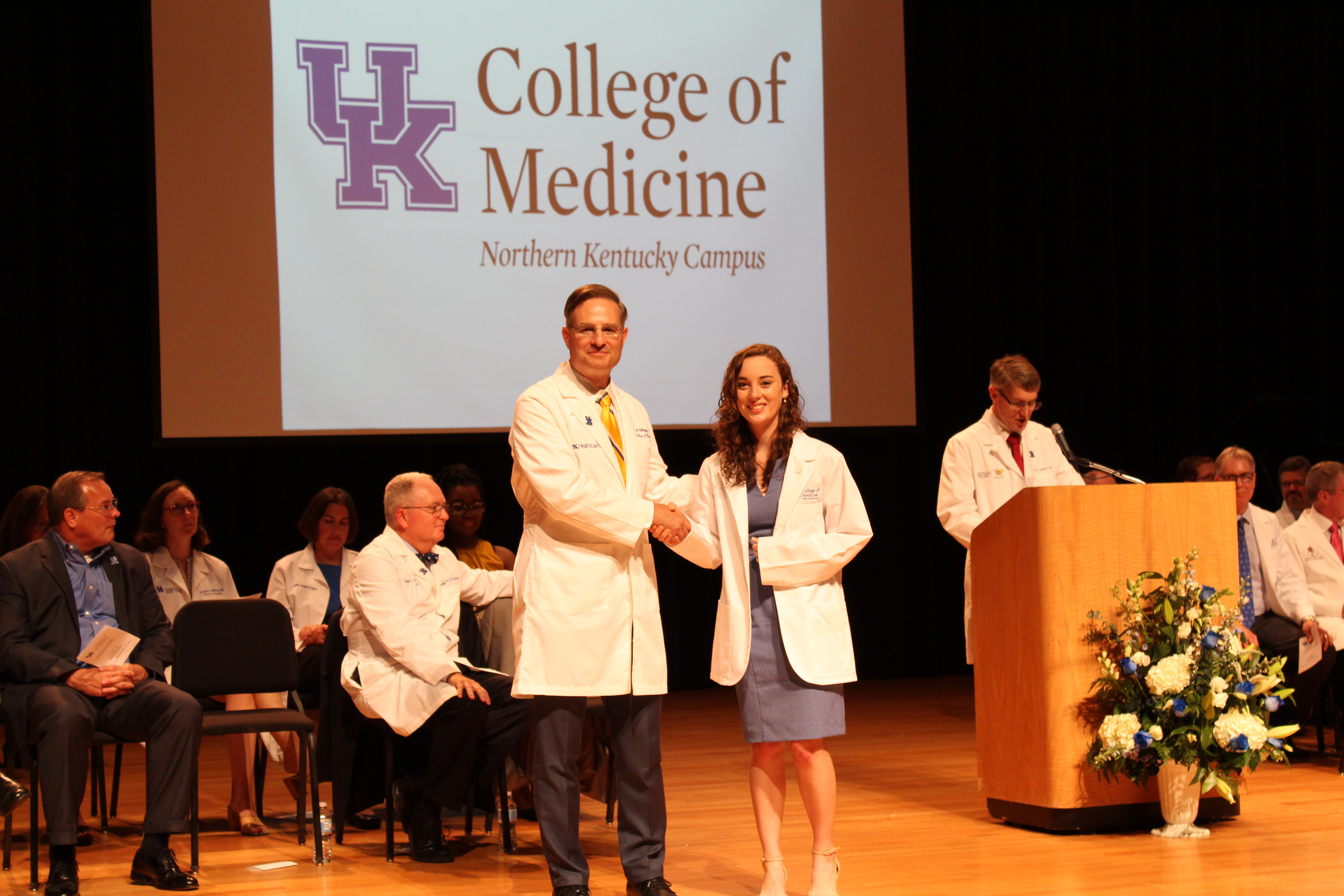 Ariel Porter at white coat ceremony in 2019