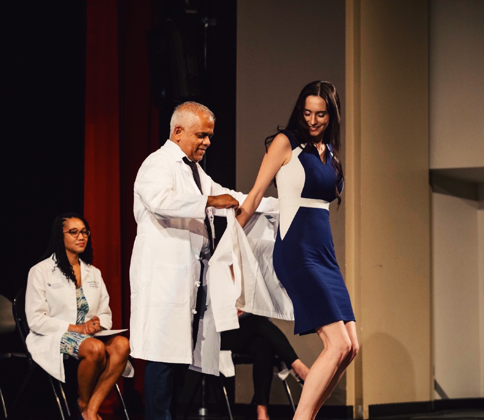 Alicia during White Coat Ceremony