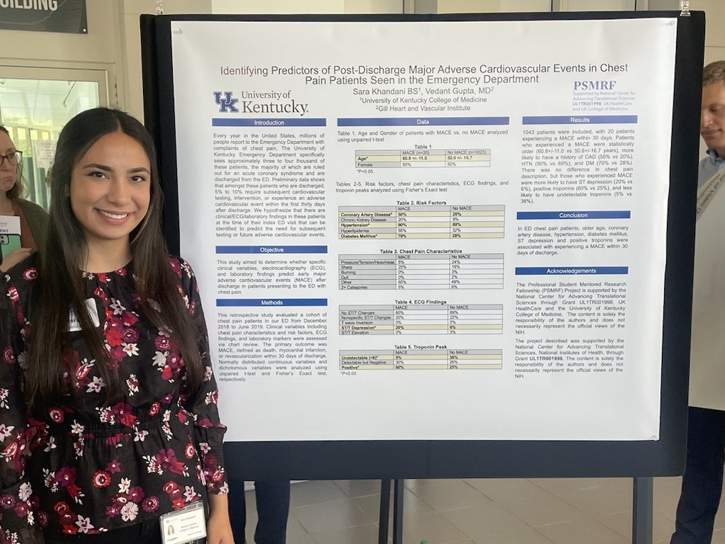 Sara Khandani presenting research poster