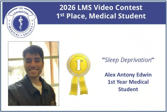2026 LMS Video Contest Winner Announcement: First Place Alex Edwin for "Sleep Deprivation"