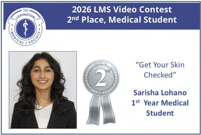 2026 LMS Video Contest Winner Announcement: Second Place Sarisha Lohano for "Get Your Skin Checked"