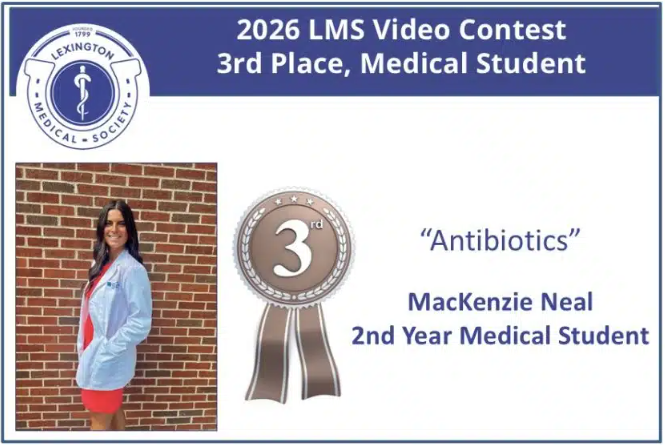 2026 LMS Video Contest Winner Announcement: Third Place (tie) MacKenzie Neal for "Antibiotics"