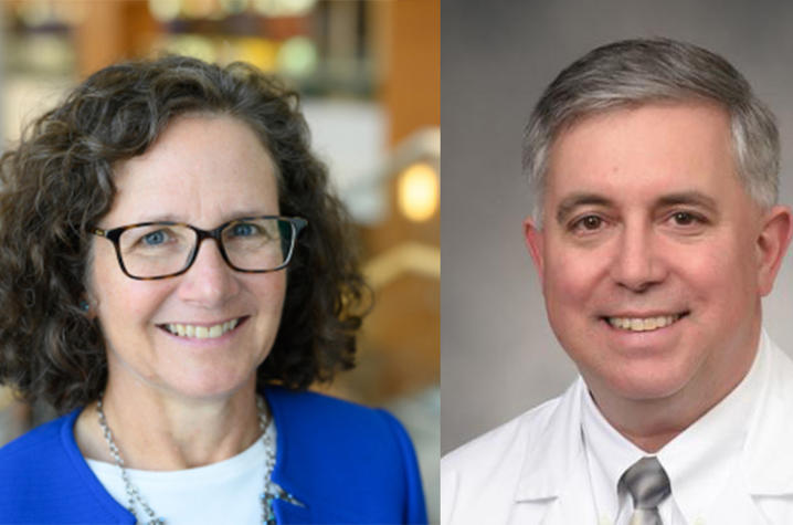 Barbara Nikolajczyk, PhD (left), and Simon Fisher, MD, PhD (right), were awarded the highly competitive grant to build much-needed capacity for diabetes prevention research.