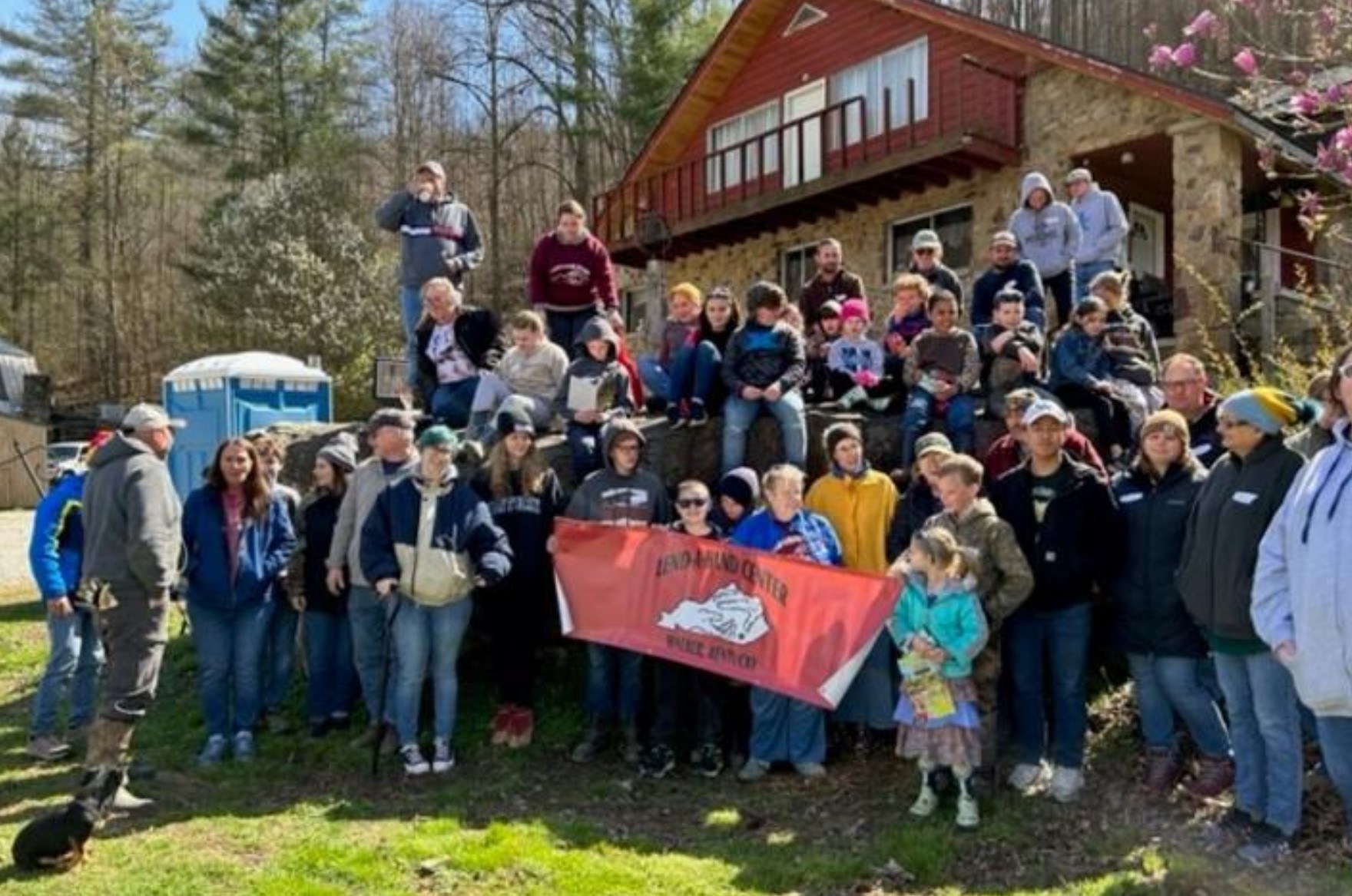 Lend-A-Hand Center team during the waterway cleanup efforts in Perry County. Photo provided by UK-CARES.