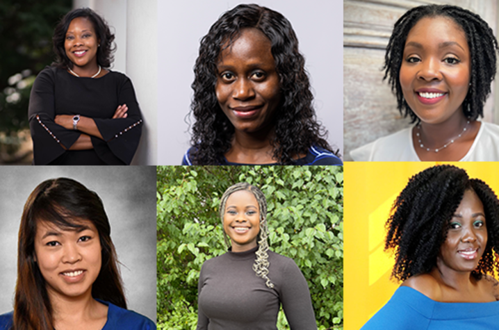 UNITE Scholars, top from left: Yolanda Jackson, Olukemi Kolawole, Pasama Cole-Kweli. Bottom from left: Serret Sang, Oluwatosin Obisesan, Rujeko Machinga.