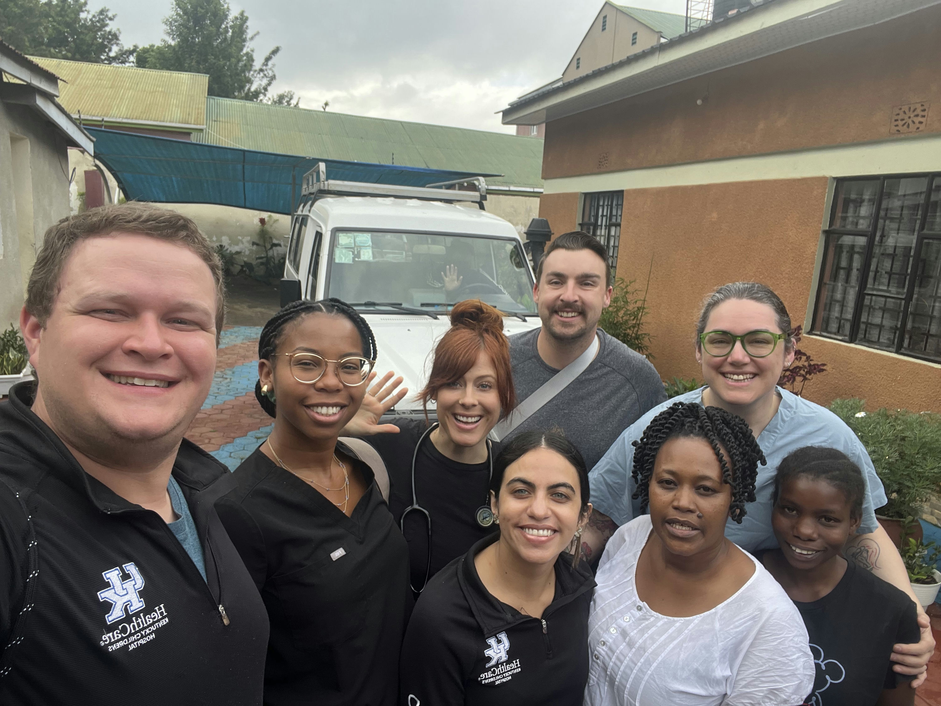 Dr. Barko poses with fellow health care workers on a medical mission in Tanzania 