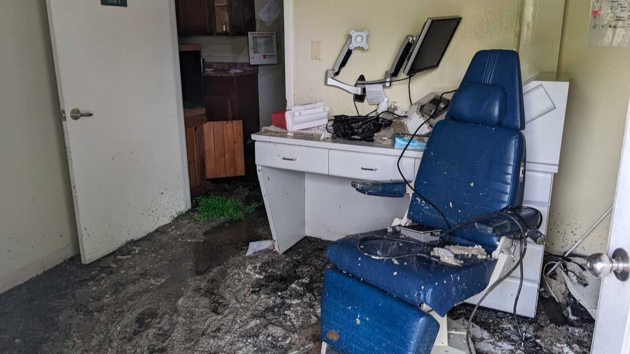 Huffman and Huffman damaged by fire (Photo by WLEX-18)