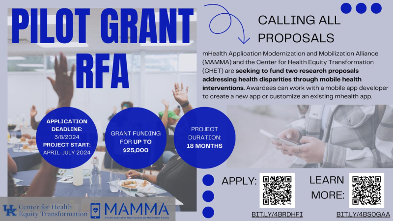 Pilot Grant RFA announcement