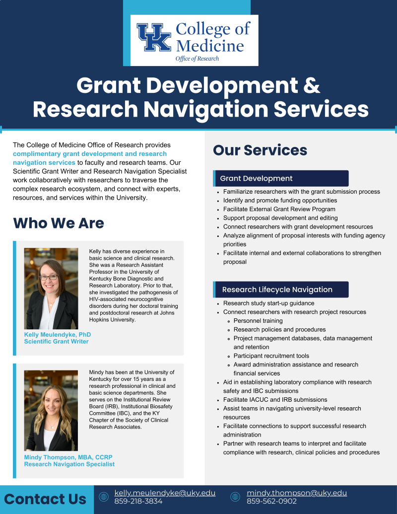 Research and Grant Services Flyer