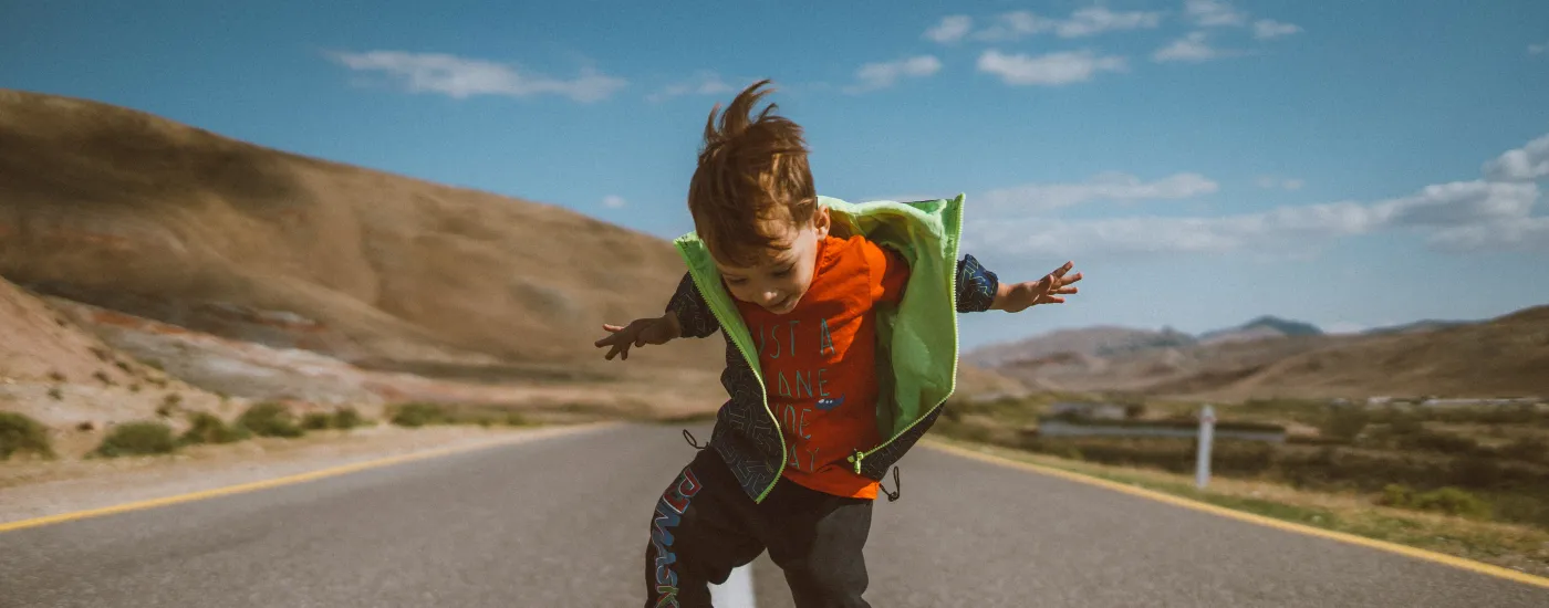 kid jumping in the air