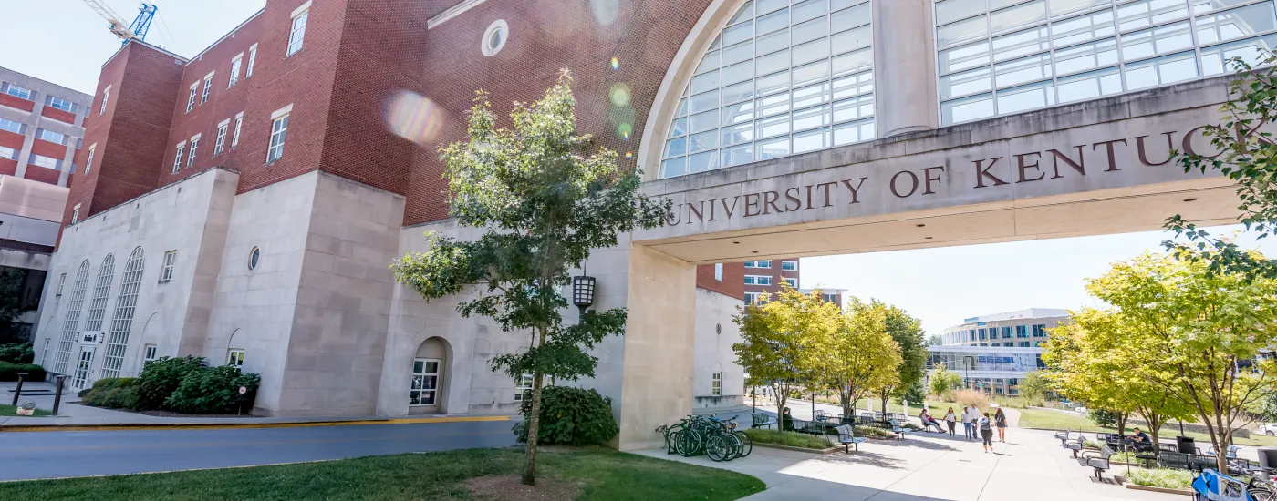 Outside shot of UK Campus