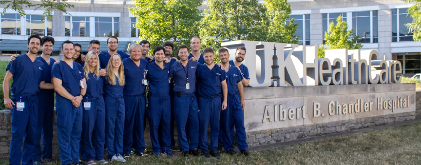Large group photo of the Otolaryngology crew standing
