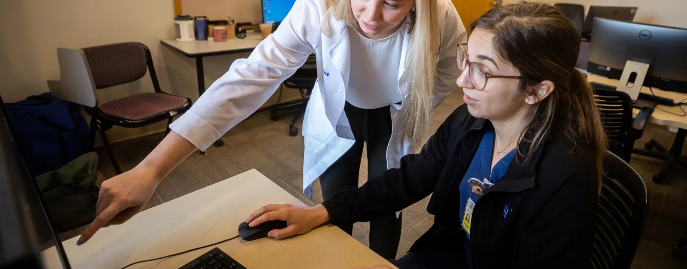 OBGYN Residents working on computer