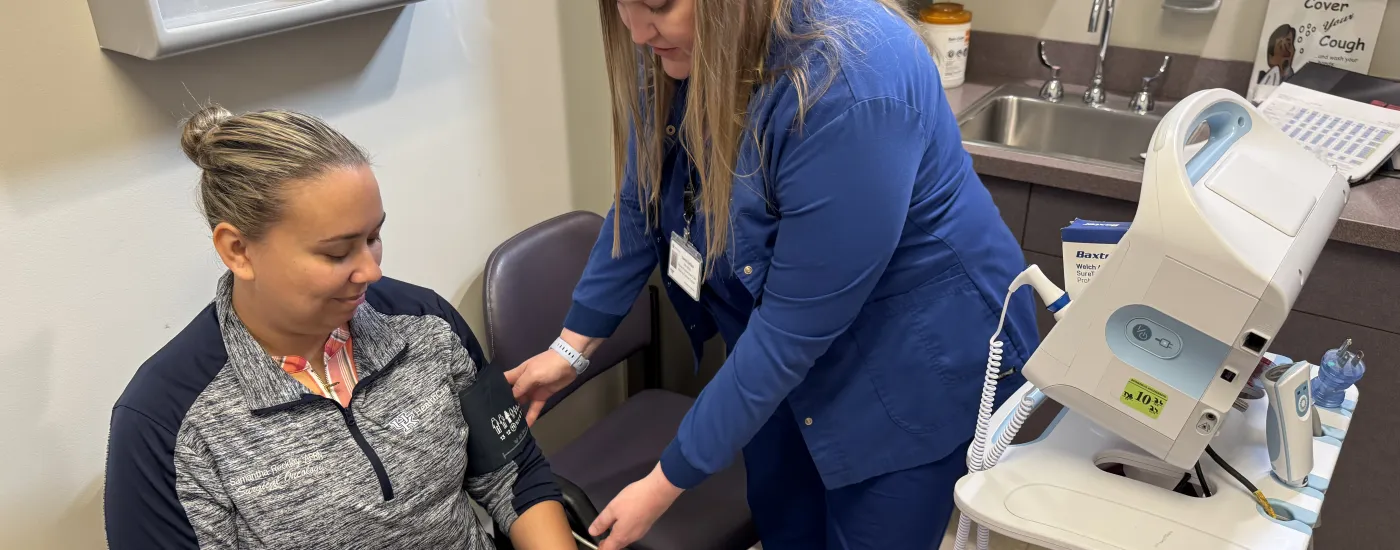 Clinical research professional in action