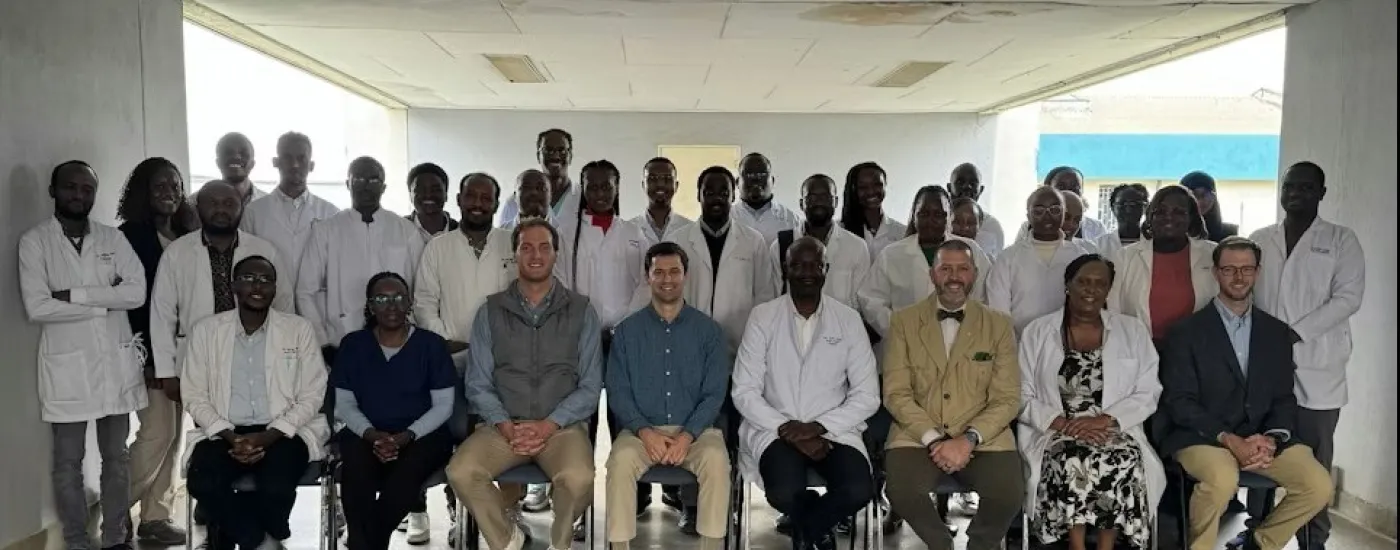 A group photo of Otology trainees and professors from the University of Kentucky ENT department and the University of Nairobi ENT and Audiology-SLP departments.