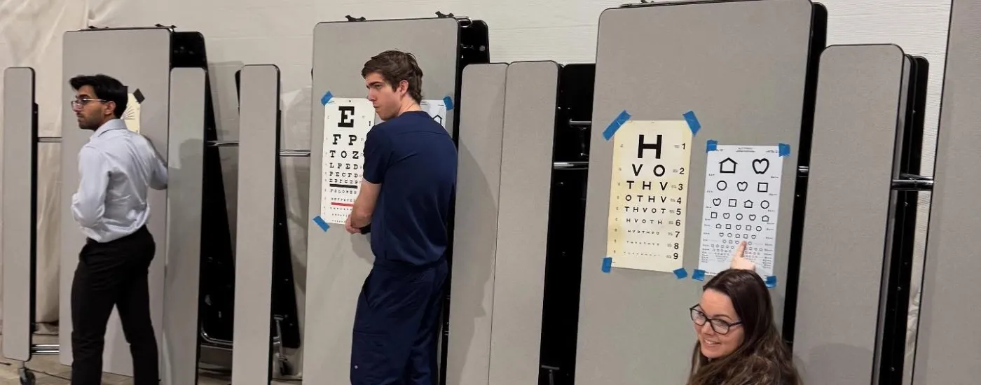 Volunteer UK ophthalmologists and residents providing eye care across Kentucky.