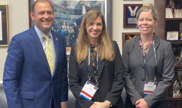 Rep. Andy Barr, Dr. Tessa London-Bounds, and Amanda Crabtree, RN