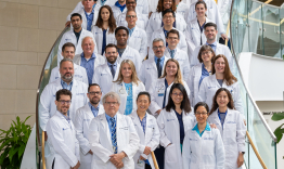 Pathology faculty  and resident white coat photo