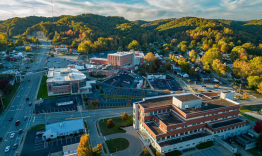 aerial view of St. Claire Healthcare in Morehead, Ky.