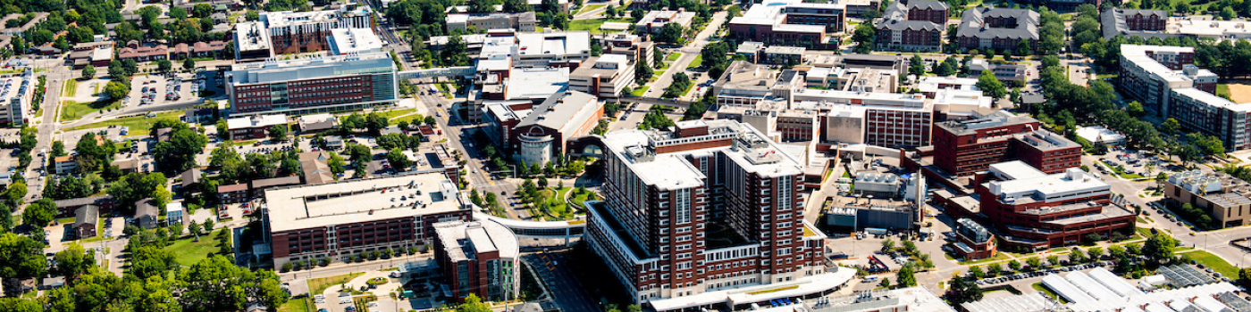 Aerial view Lexington and our medical campus