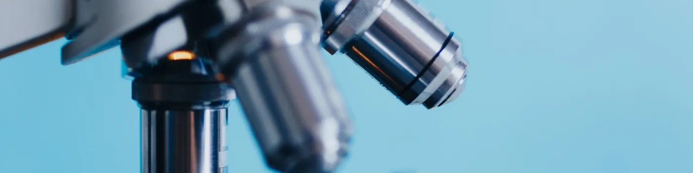 Microscope close view on lenses.