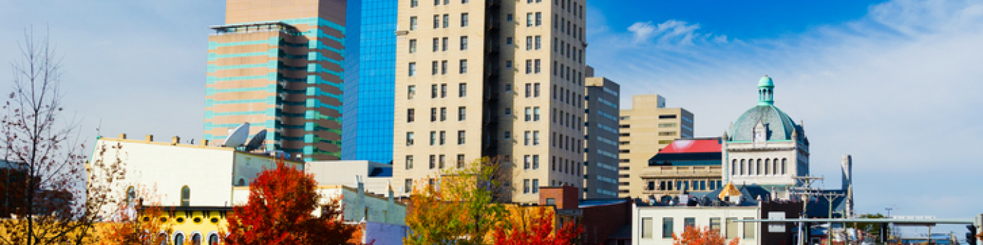 Downtown Lexington in the fall