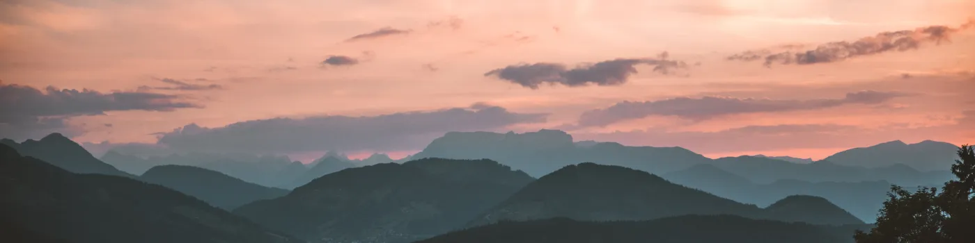 mountains at sunset