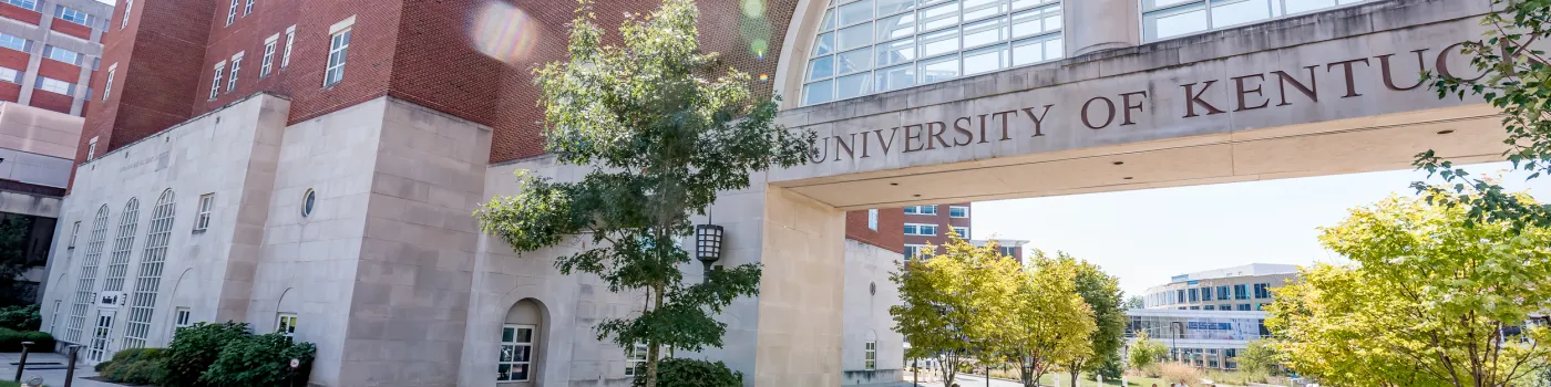 Outside shot of UK Campus