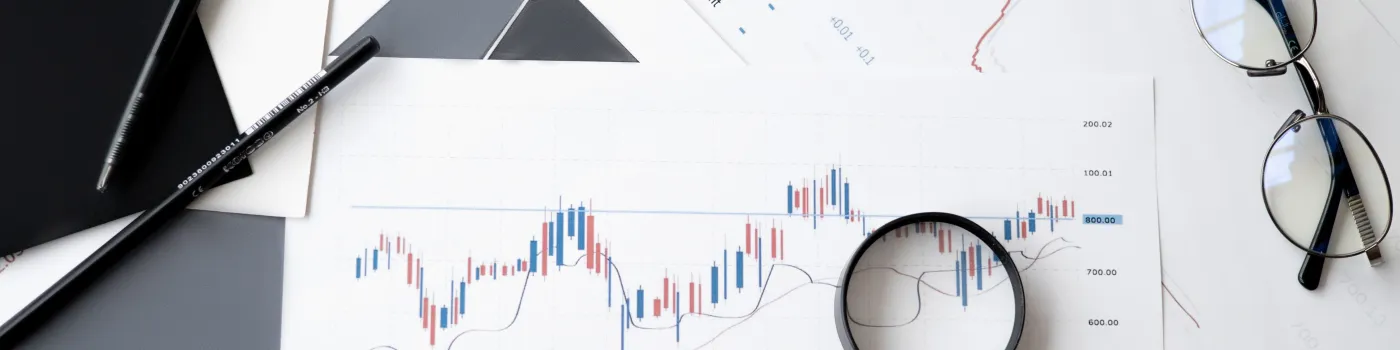 charts and graphs on a table