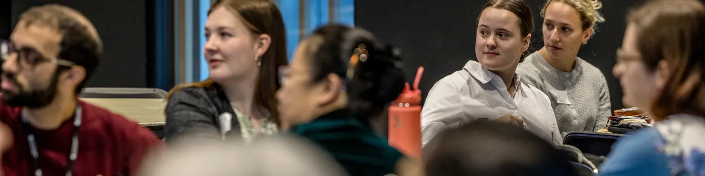 Audience watching a presentation