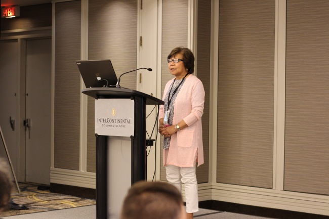 Dr. Henrietta Bada at her Platform Presentation, "Changing Pattern of Sudden Unexpected Infant Death (SUID) in the Midst of Increasing Numbers of Babies born to Mothers with Opioid Dependence" at the 2018 Pediatric Academic Societies (PAS) Meeting in Toronto. 