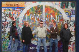 SBCOA faculty in front of IMAGINE sign