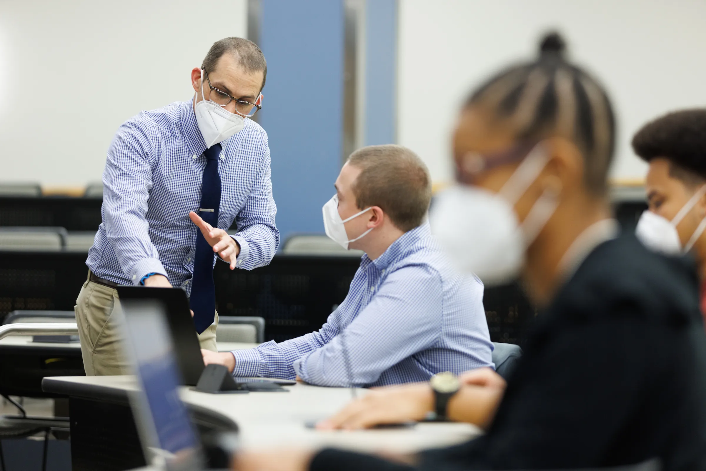 Brian Higgins teaching in a classroom