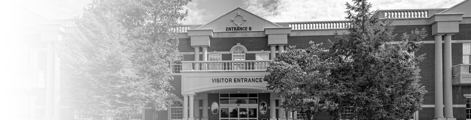 Vintage photo of Cardinal Hill Rehabilitation Hospital's visitor entrance