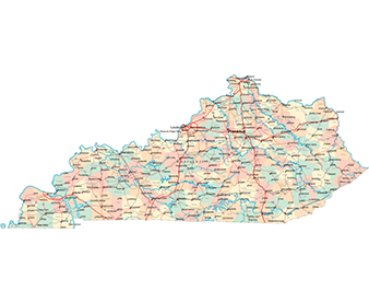 Satellite campus map of Kentucky