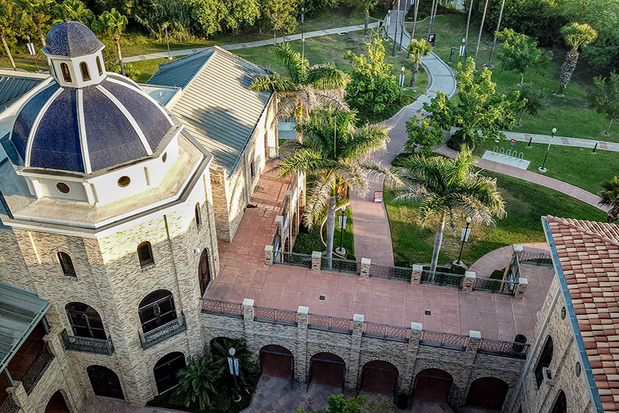 Drone image of URTGV campus