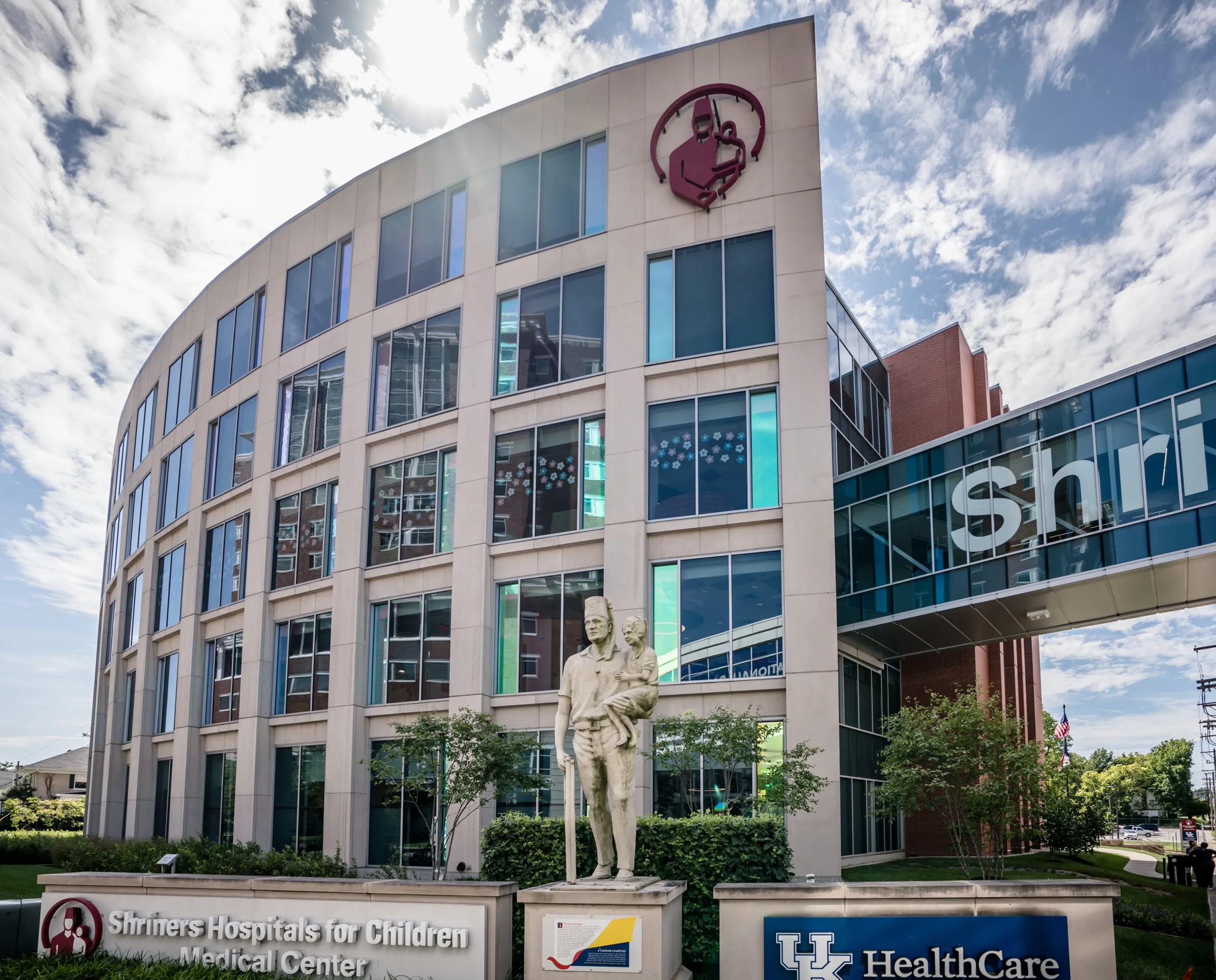 outside of Shriners Hospital in Lexington, KY