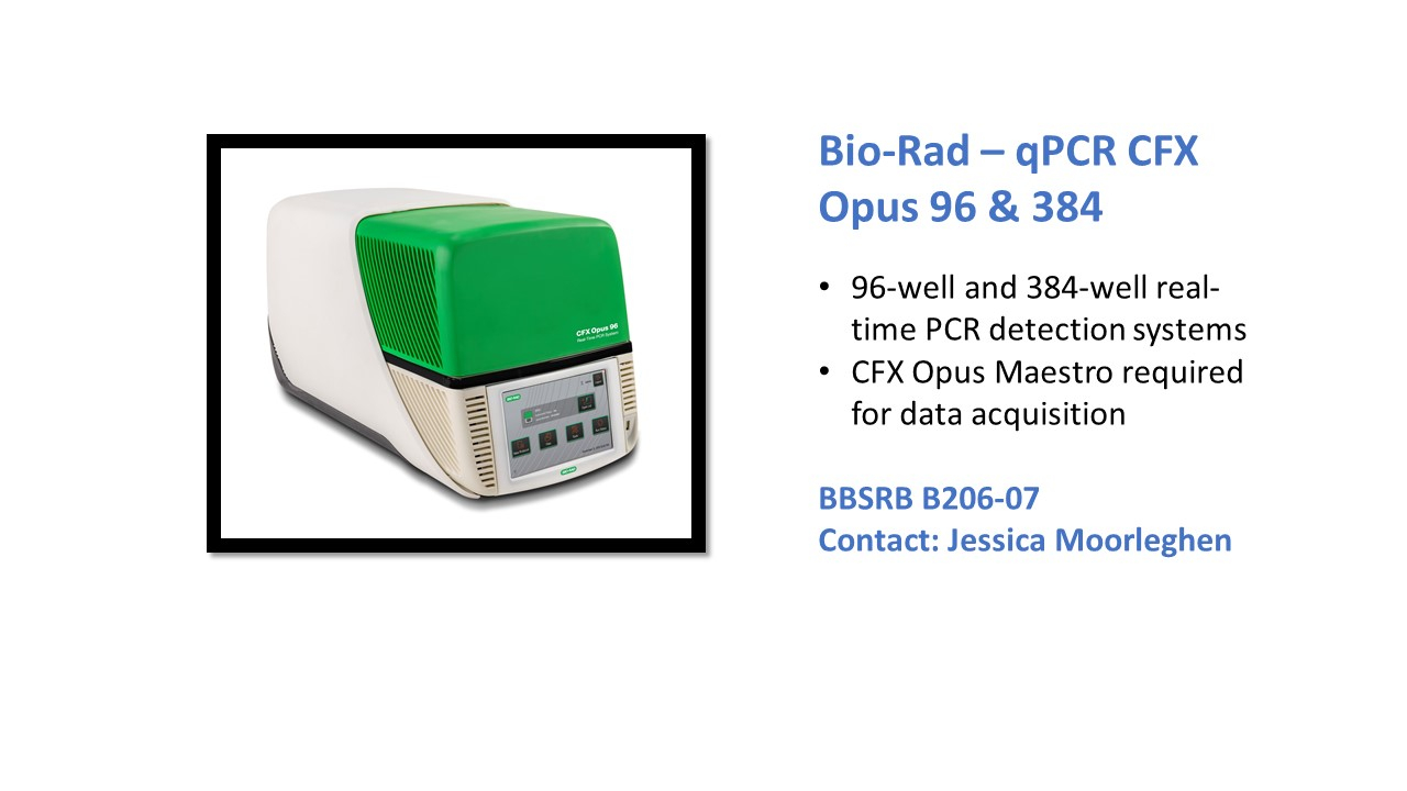 Description of Bio-Rad qPCR CFX Opus 96 & 384